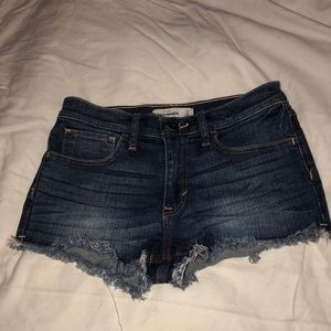 Dark wash Abercrombie kids jean shorts